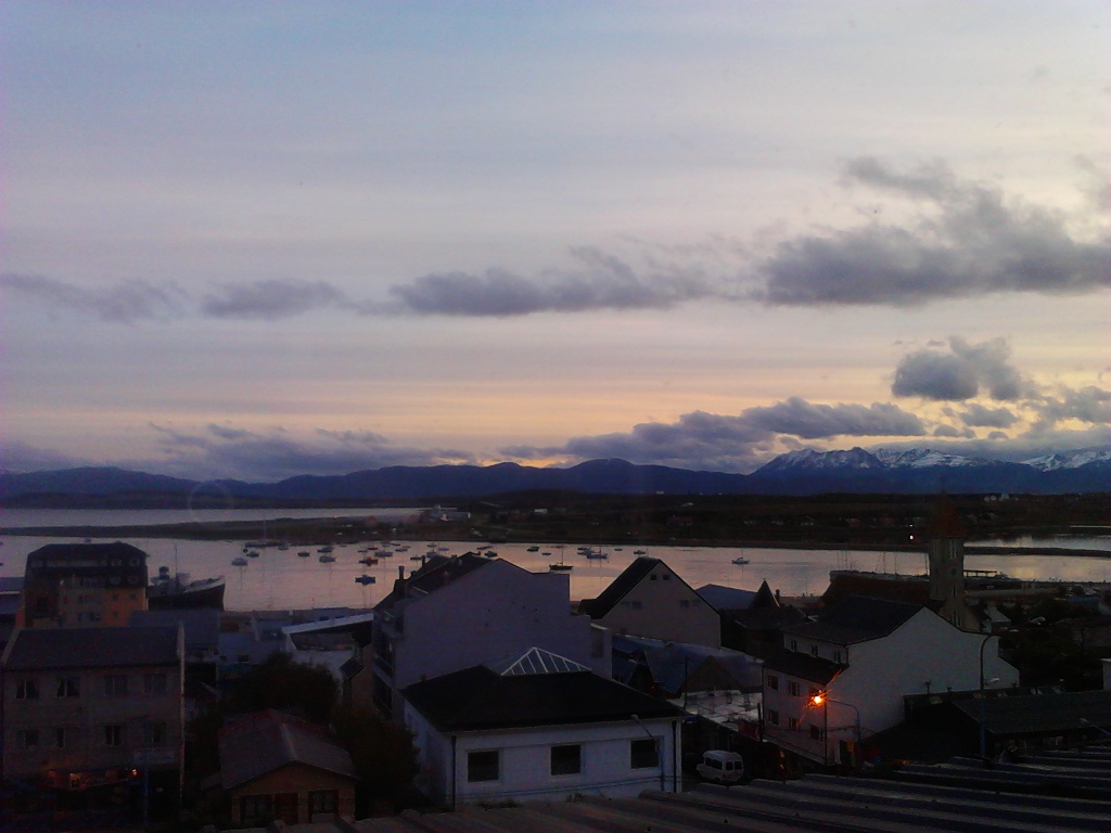 View over Ushuaia from the hostel