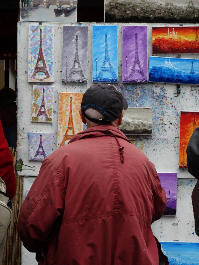 Artist in the markets of Montmarte