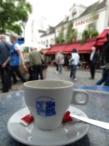 Coffee and people watching in Montmarte