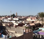 Marrakech from the terrace of El Badi Palace - Kasbah District