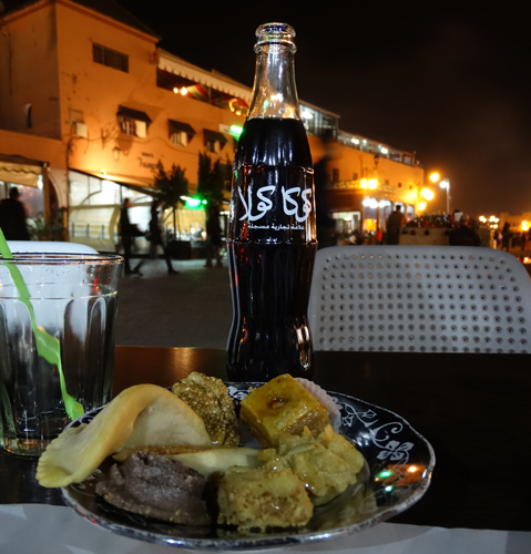 Pastries, soft drinks and curses from little beggars on Place Jamaa El Fna