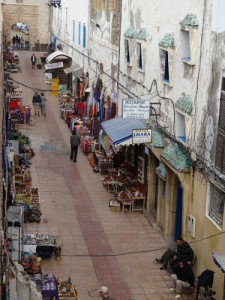 Essaouira markets below the rampart walls.