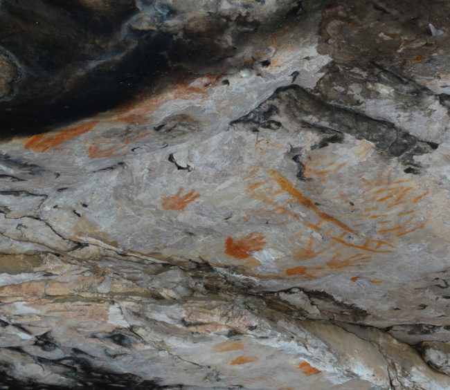 Aboriginal rock cave paintings in Grampians National Park