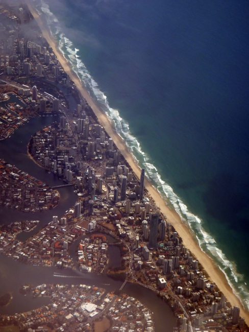 Heading home - Gold Coast from the air