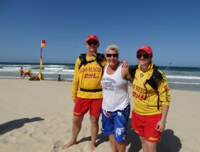 Hanging with the welcoming commitee members of Patrol 7, Marcoola Beach, Queensland.