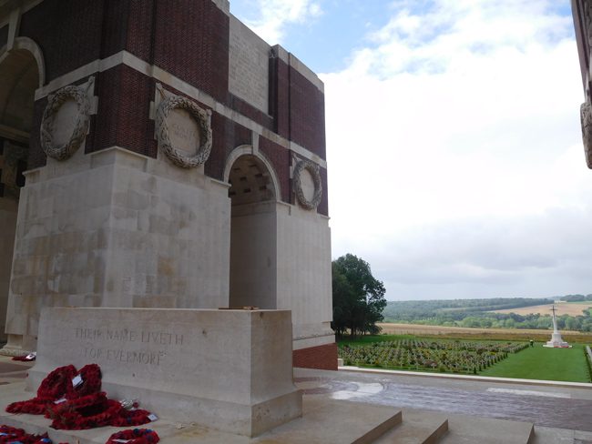 The views are amazing from the Thiepval Memorial stone