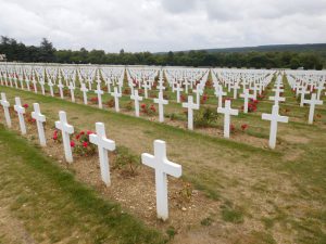 Cemetery outside the Douaumont Ossuary in Verdun