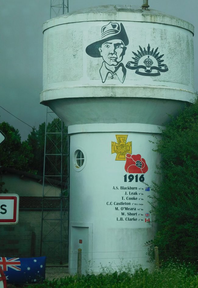 Pozieres water tower