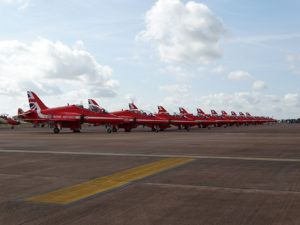 Red Arrows at rest