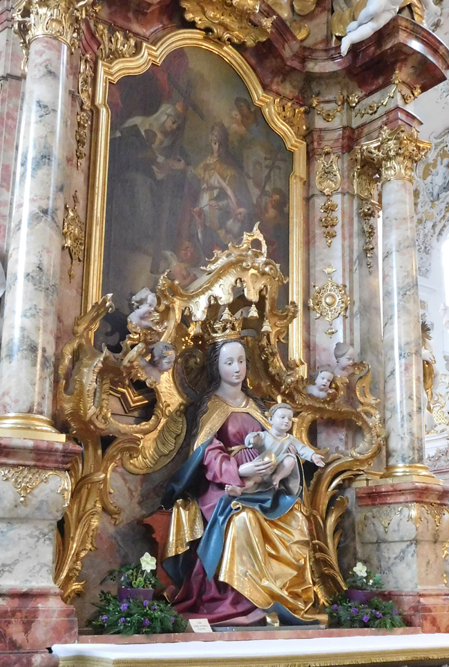 Madonna and Child by early 16th century sculptor Erasmus Grasser - Rottenbuch Abbey.