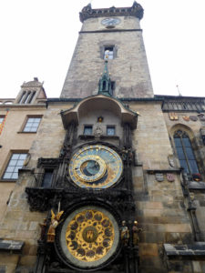 Astronomical Clock and the Old Town Hall Tower, Prague.