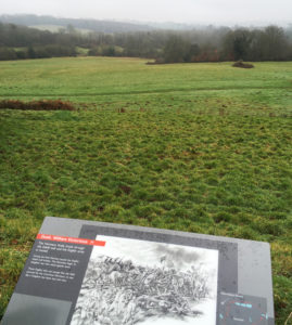 Top of the ridge where the battle was fought, defended - eventually unsuccessfully - by King Harold and the Anglo-Saxon English.