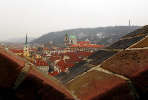 Prague Lesser Town from the walls of Prague Castle.