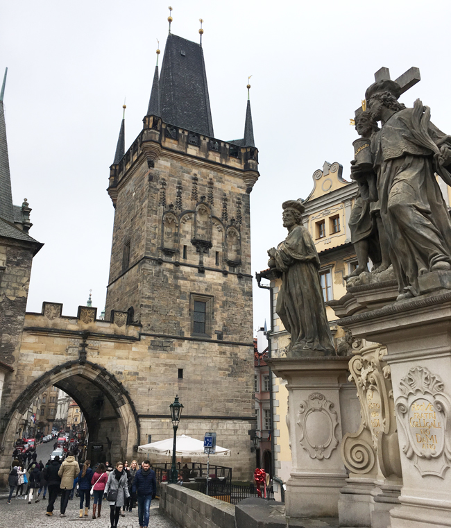 Lesser Town Bridge Tower and arch over Charles Bridge.