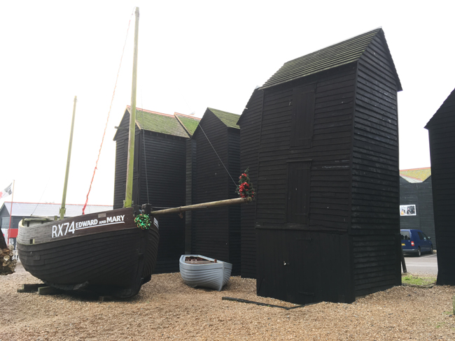 Fishermans huts at The Stade, Hastings.