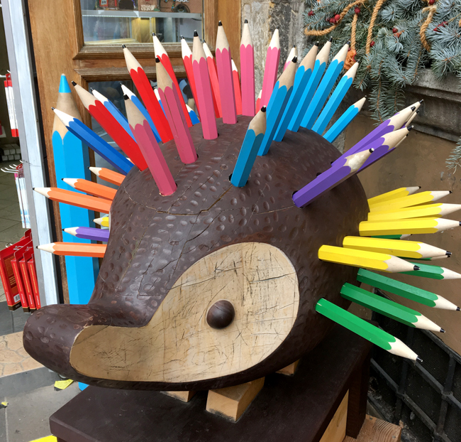 I love stationery, so this giant hedgehog made me spontaneously squeal with delight!