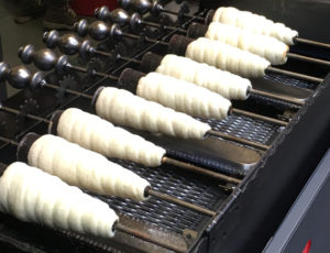 The deliciously decadent trdelnik roasting on their wooden spindles, before being filled with fruit, chocolate and whipped cream...and then messily eaten while strolling over the Charles Bridge. I could develop a sweet tooth for these!