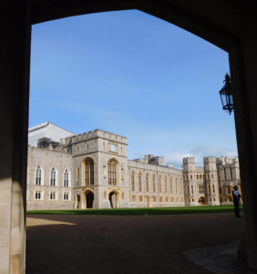 Looking through the gates to the private royal apartments