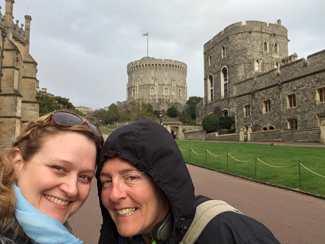 St George's Chapel on the left, Round Tower up the middle and staff residences on the right. Imagine putting your address down as 'Windsor Castle' on your phone bill.