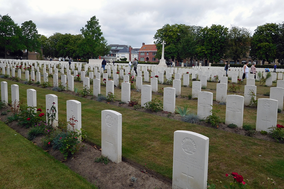 Australian fallen in the Ypres Reservoir Cemetery