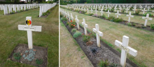 Poperinghe New Military Cemetery holds the graves of Commonwealth and French soldiers, as well as a handful of nurses who tended to the wounded in the field hospitals and clearing stations located in the town.
