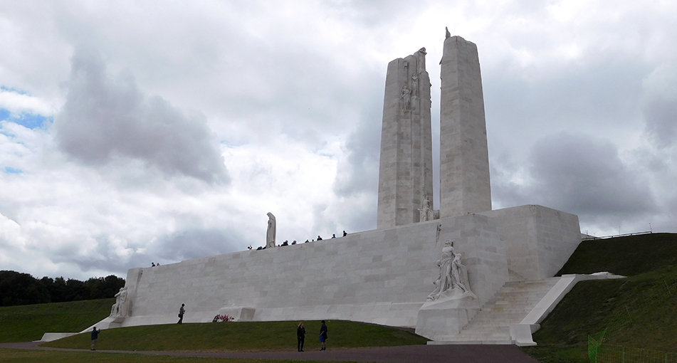Vimy Ridge Memorial - Canada's memorial to their missing on the highest point of Vimy Ridge.