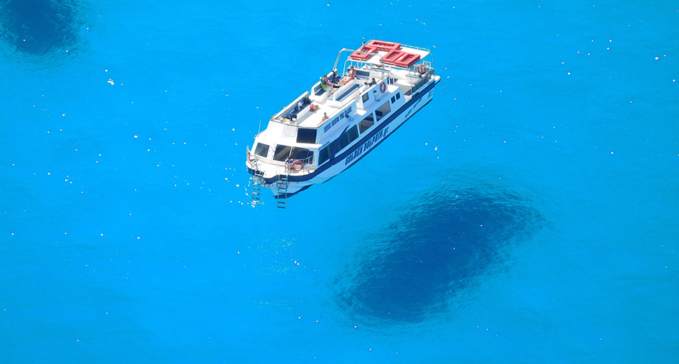 Navagio Beach is very deep...and the water very clear...looks can be deceiving!