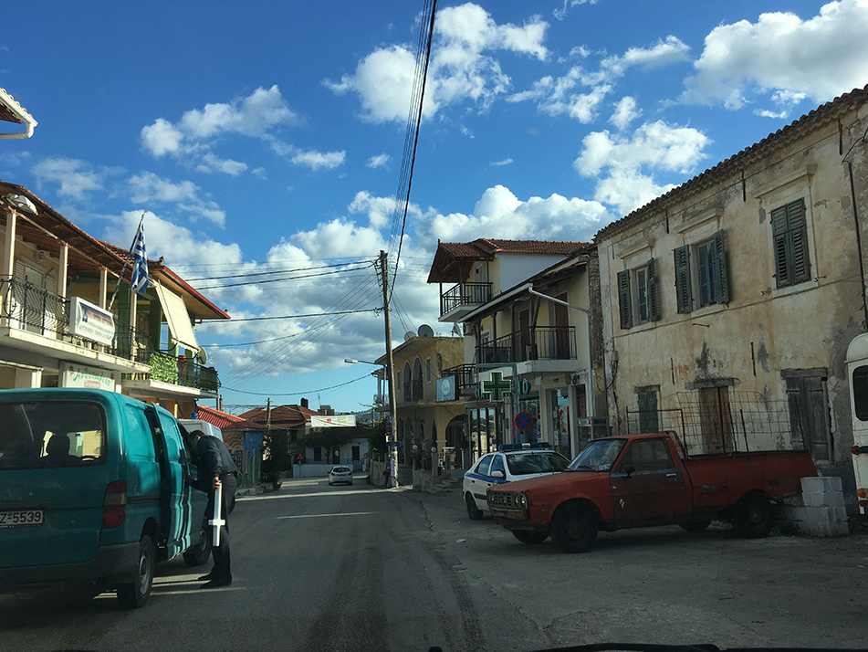 Road-tripping through tiny Zante towns - this place looked pretty handy if you need to buy a cross